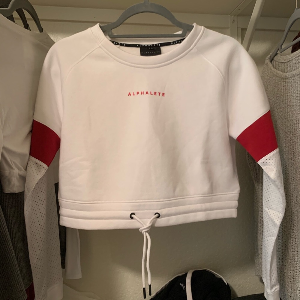Alphalete banded crop sweater